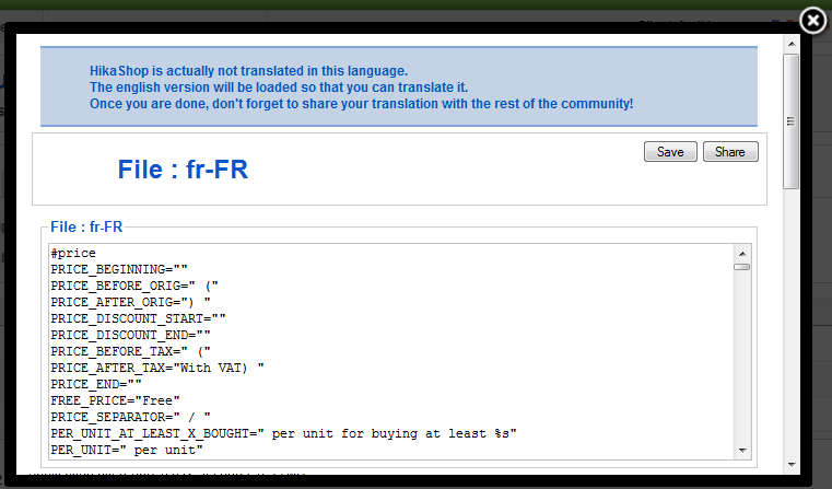 Translation popup