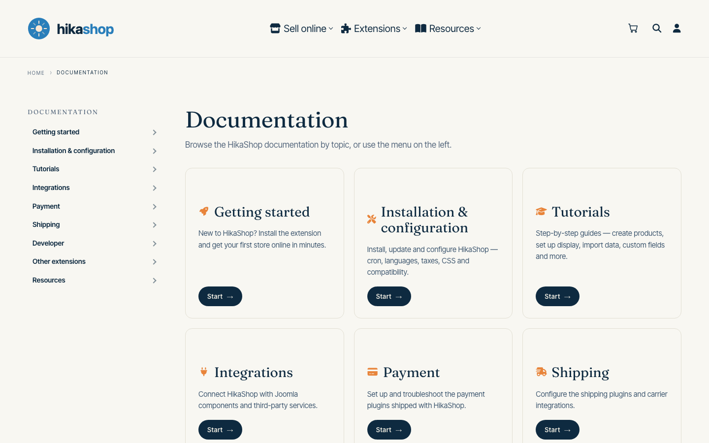The new documentation home