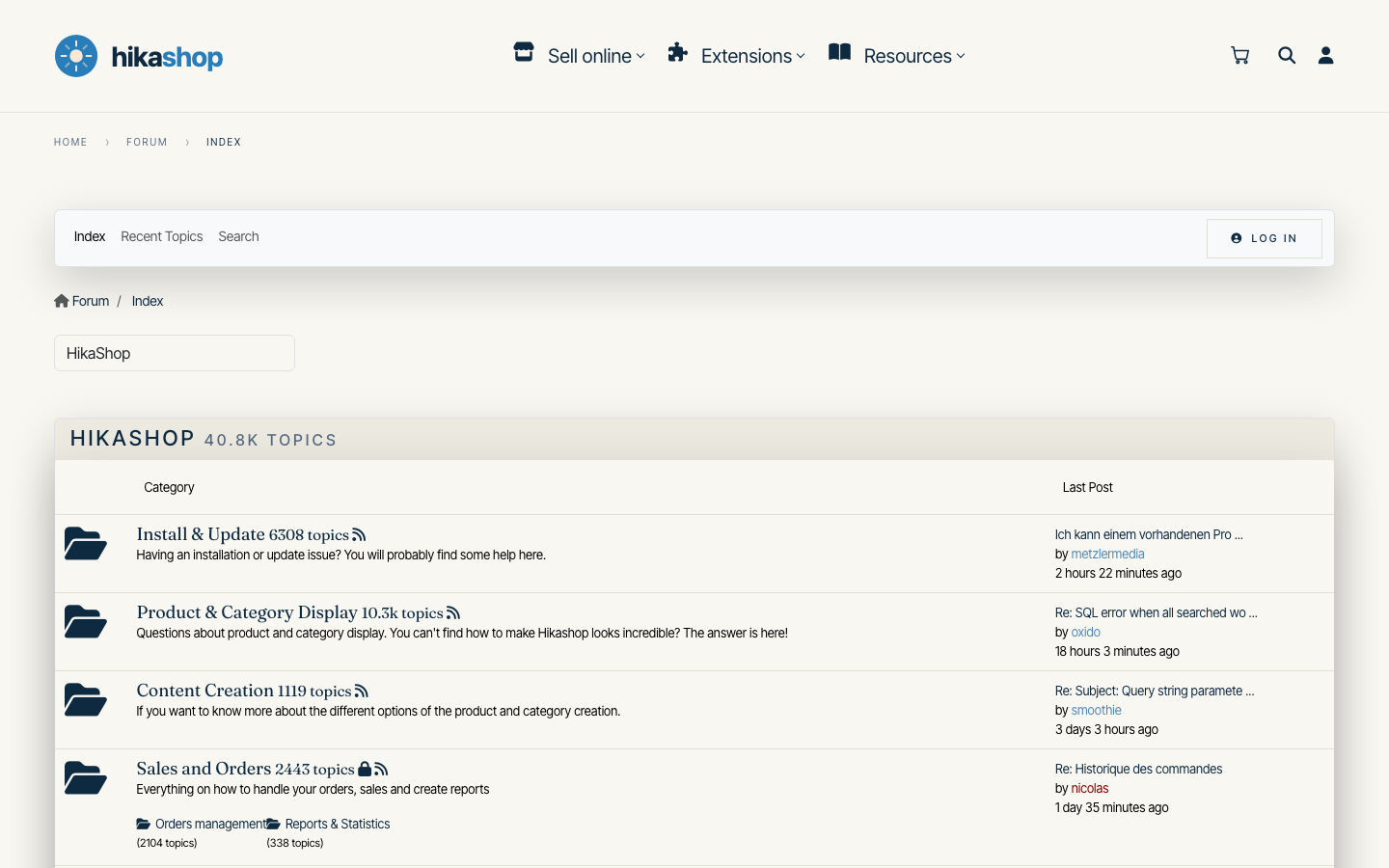 The new hikashop.com forum