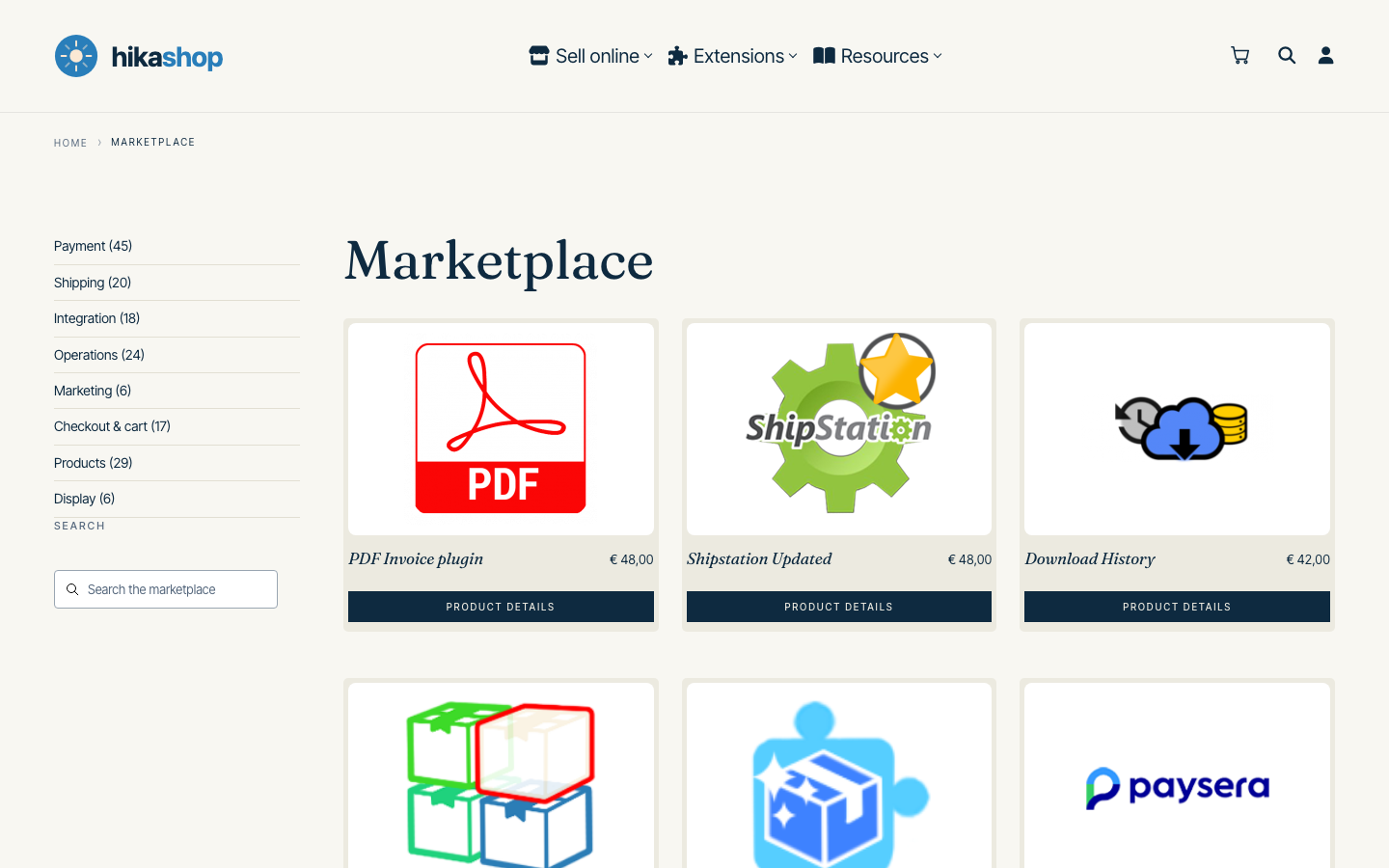 The new hikashop.com marketplace
