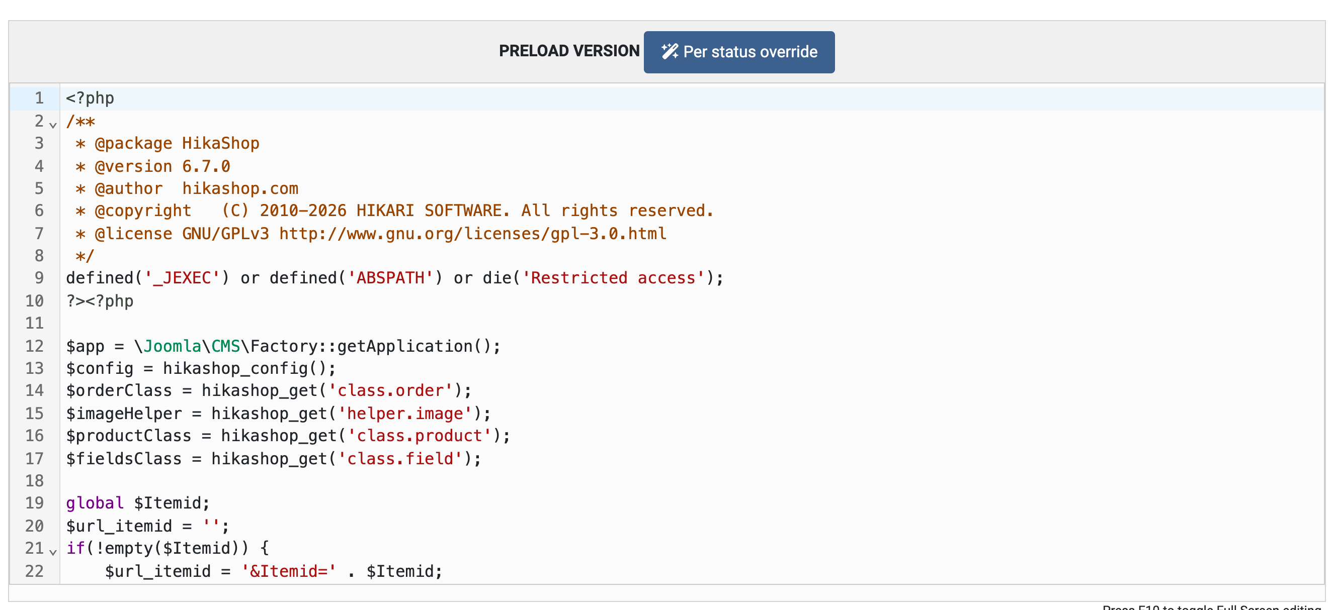 E-mail preload version
