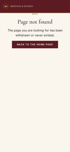 Heritage & Hearth template - A lot page (mobile)