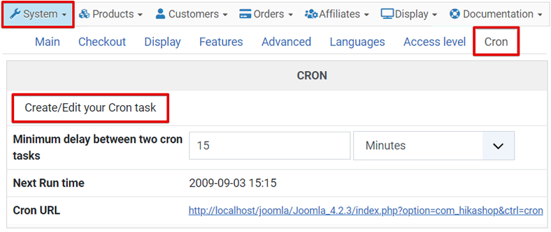 Cron Config