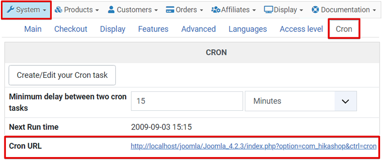 cron url