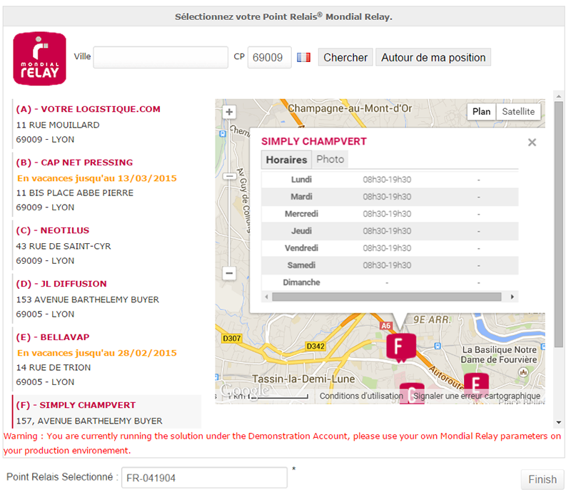Hikashop Integration With Mondial Relay