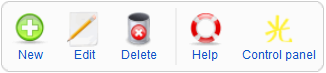 Content modules Toolbar